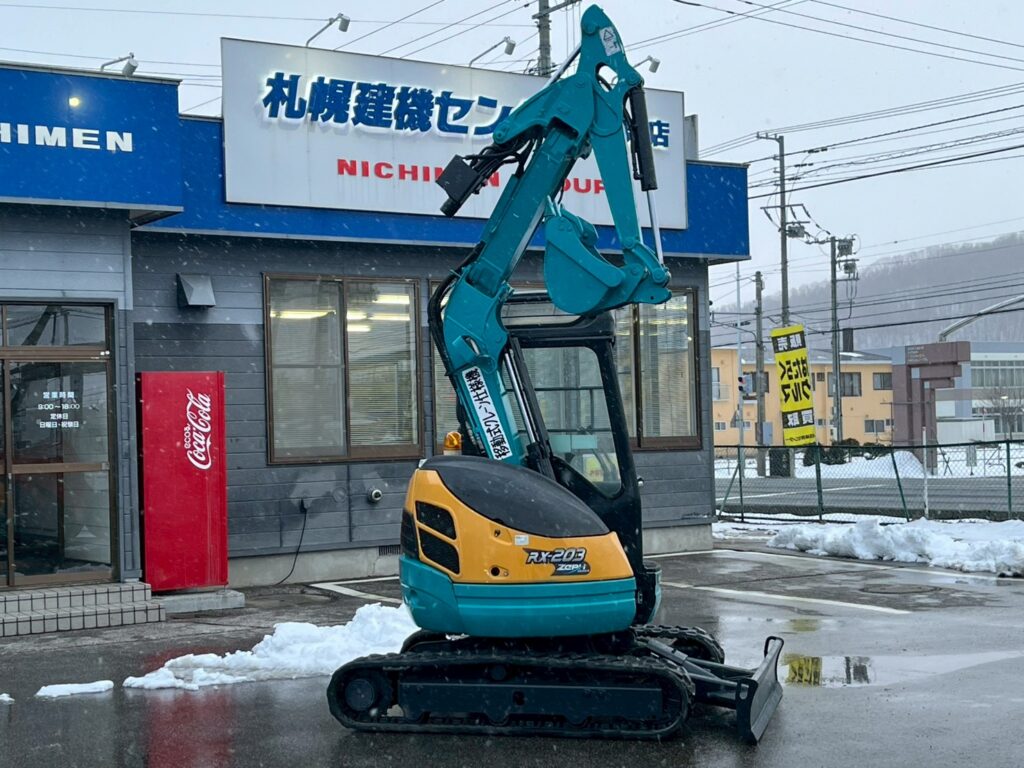 【★北見店★】◆クボタ　RX-203S　クレーン仕様　オフセットブーム　　　　　　　　　　　　　　　　　　　　　　　　札幌・江別・旭川・北見・釧路どこでも全国対応可能です！　　　　　　　　　　　　　　　　　　　　　　　　　　お問い合わせは北見店へ～TEL0157-57-7166～