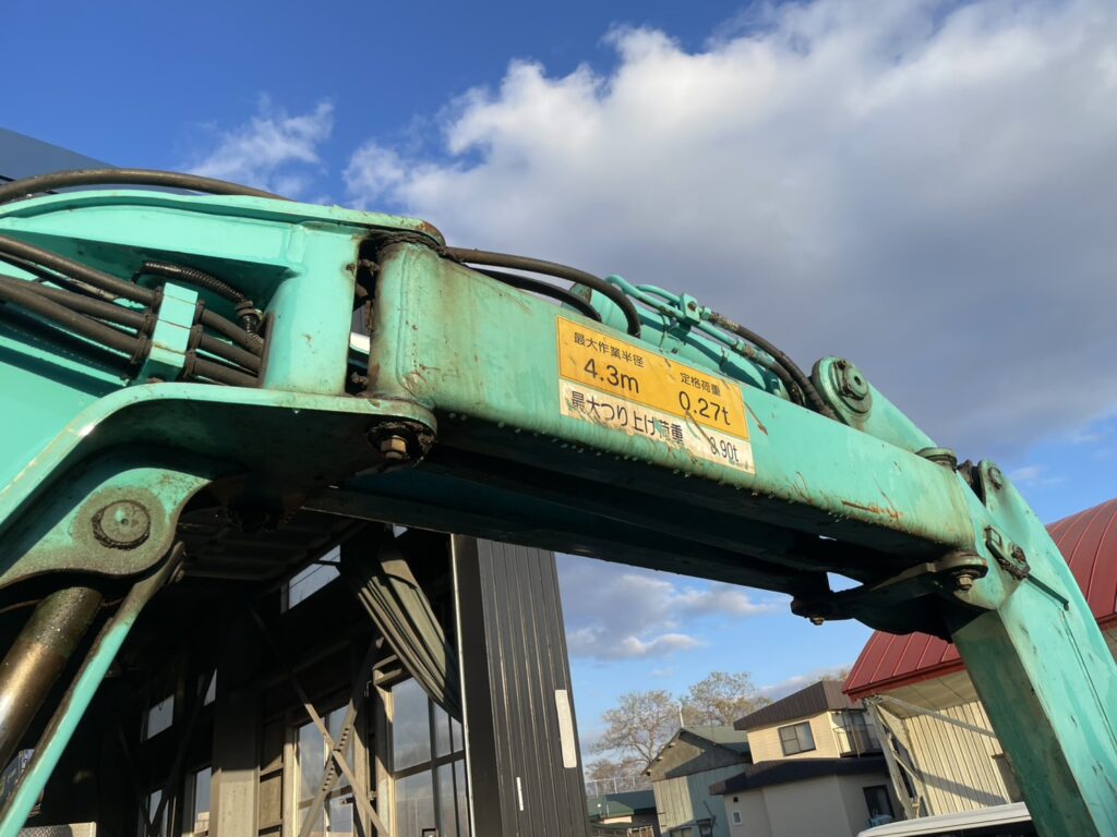 平成２５年　バックホー　コベルコ　ＳＫ３８ＵＲ　0.07㎥　後方超小旋回　クレーン仕様