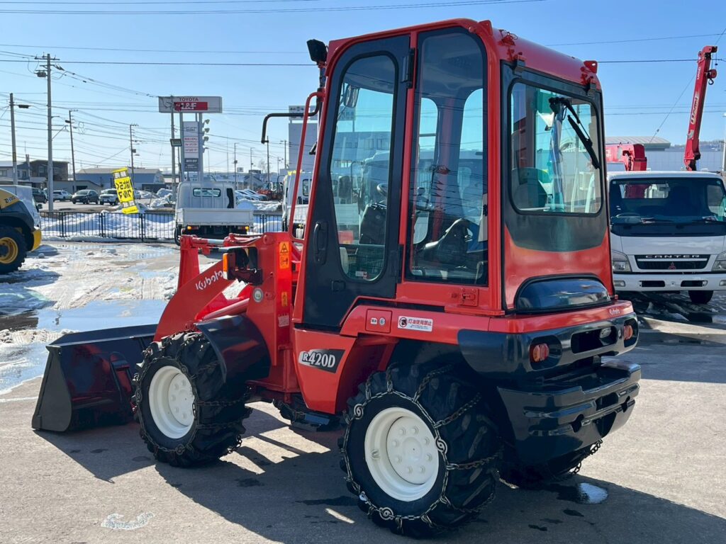 【★北見店★】クボタホイールローダー　R420D　ミニショベル　小型特殊　バケット容量0.4㎥札幌・江別・旭川・北見・釧路どこでも全国対応可能です！【お問い合わせは北見店へ～TEL0157-57-7166～】