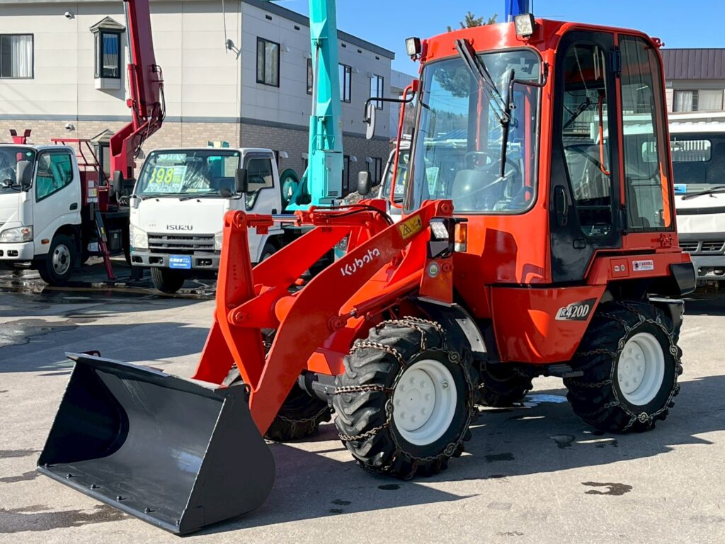 【★北見店★】クボタホイールローダー　R420D　ミニショベル　小型特殊　バケット容量0.4㎥札幌・江別・旭川・北見・釧路どこでも全国対応可能です！【お問い合わせは北見店へ～TEL0157-57-7166～】