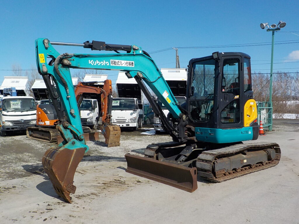 【江別店】平成３１年式　クボタ　バックホー　U40-6E　★0.14立米★配管付★クレーン仕様★