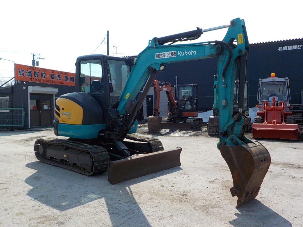 【江別店】平成３１年式　クボタ　バックホー　U40-6E　★0.14立米★配管付★クレーン仕様★