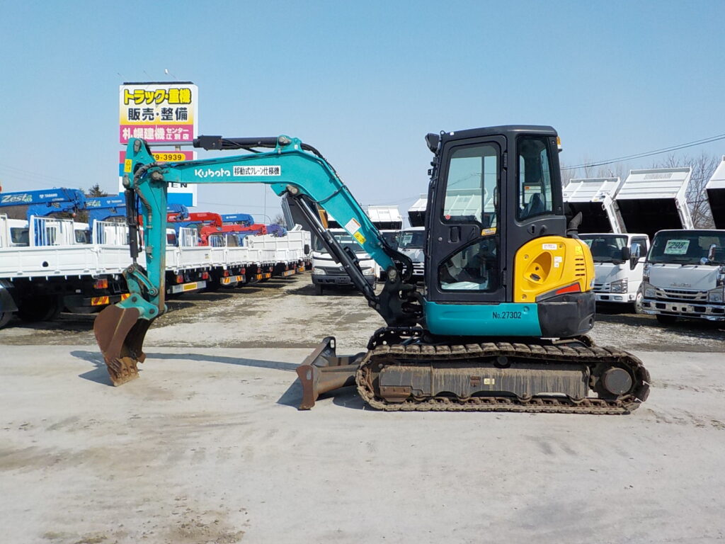 【江別店】平成３１年式　クボタ　バックホー　U40-6E　★0.14立米★配管付★クレーン仕様★
