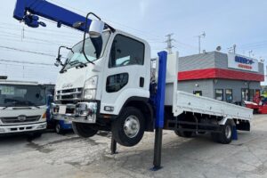 平成21年　いすゞ　フォワード　４トン４段クレーン　ロングジャッキ・フックイン・ラジコン付（車検令和7年12月）