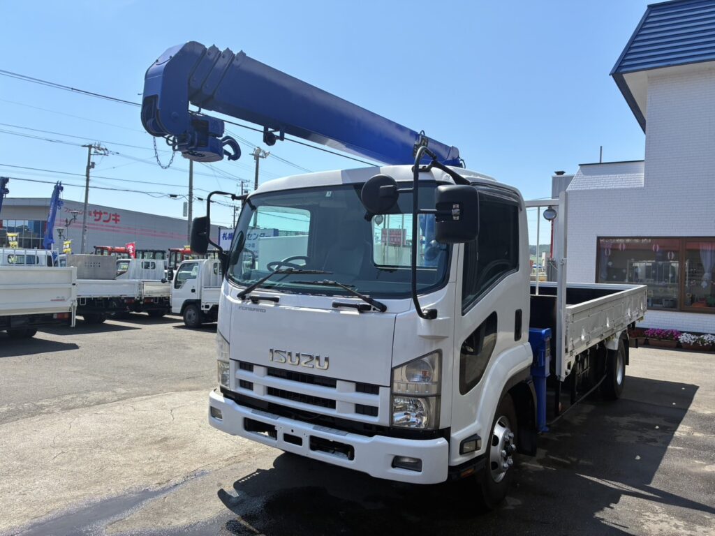 平成20年　いすゞ　フォワード　４トン４段クレーン　フックイン（車検1年付）