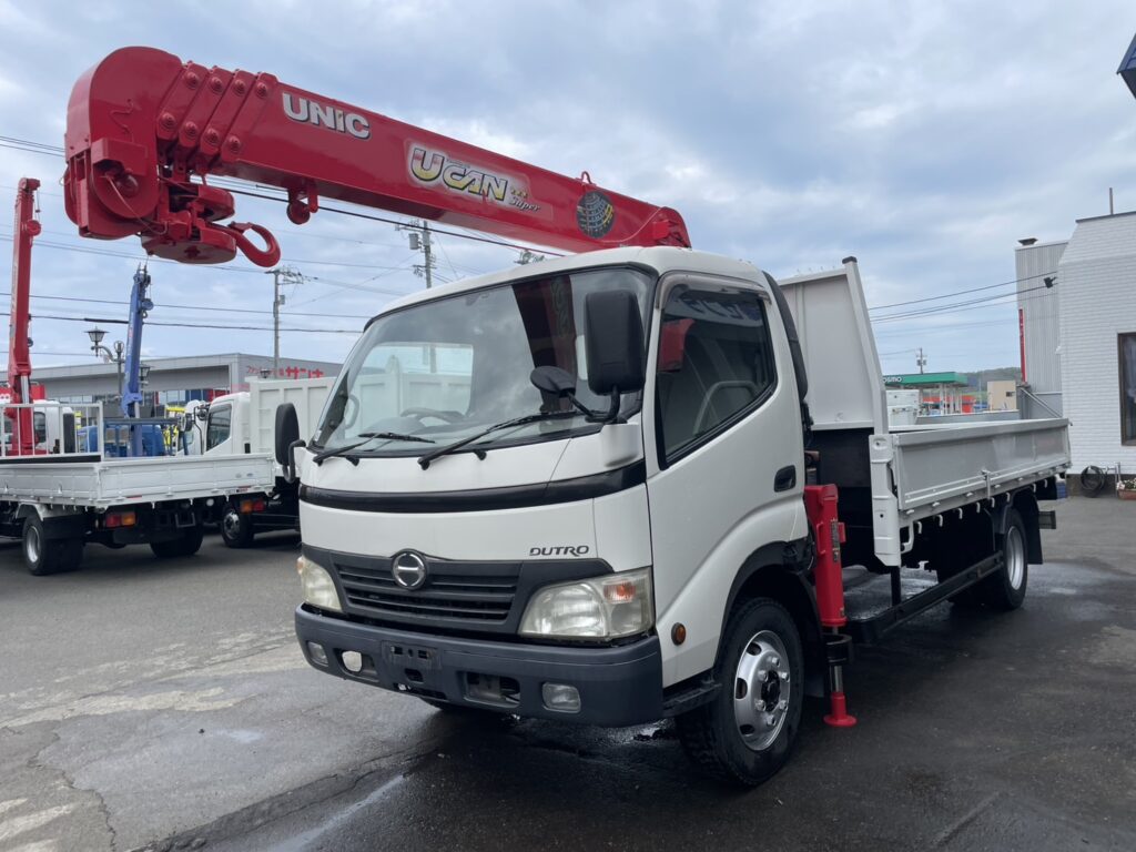 平成20年　デュトロ3.5トン5段クレーンワイドロング ラジコン 荷台・クレーン・下廻り塗装済み