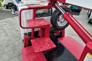 サムネイル: 平成19年　三菱　キャンター　11.9ｍ高所作業車　スチールバケット・張り出し不要アウトリガー（車検2年付）