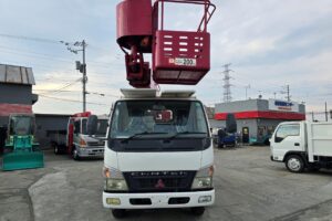 サムネイル: 平成19年　三菱　キャンター　11.9ｍ高所作業車　スチールバケット・張り出し不要アウトリガー（車検2年付）