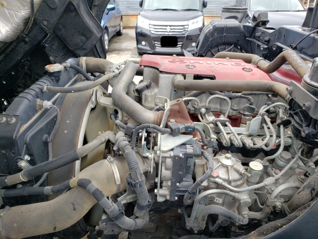 平成25年　日野　レンジャー　４トンダンプ　電動コボレーン付・荷台塗装済！（車検令和7年10月）