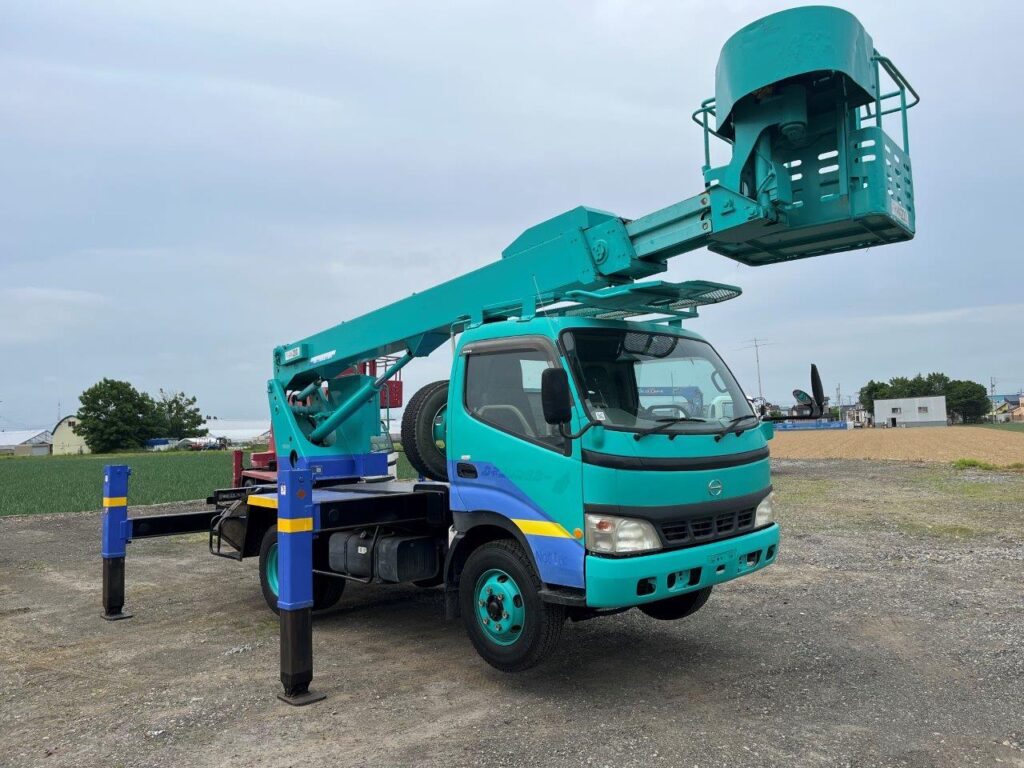 平成19年　日野　デュトロ　16ｍ高所作業車　スチールバケット（車検2年付）