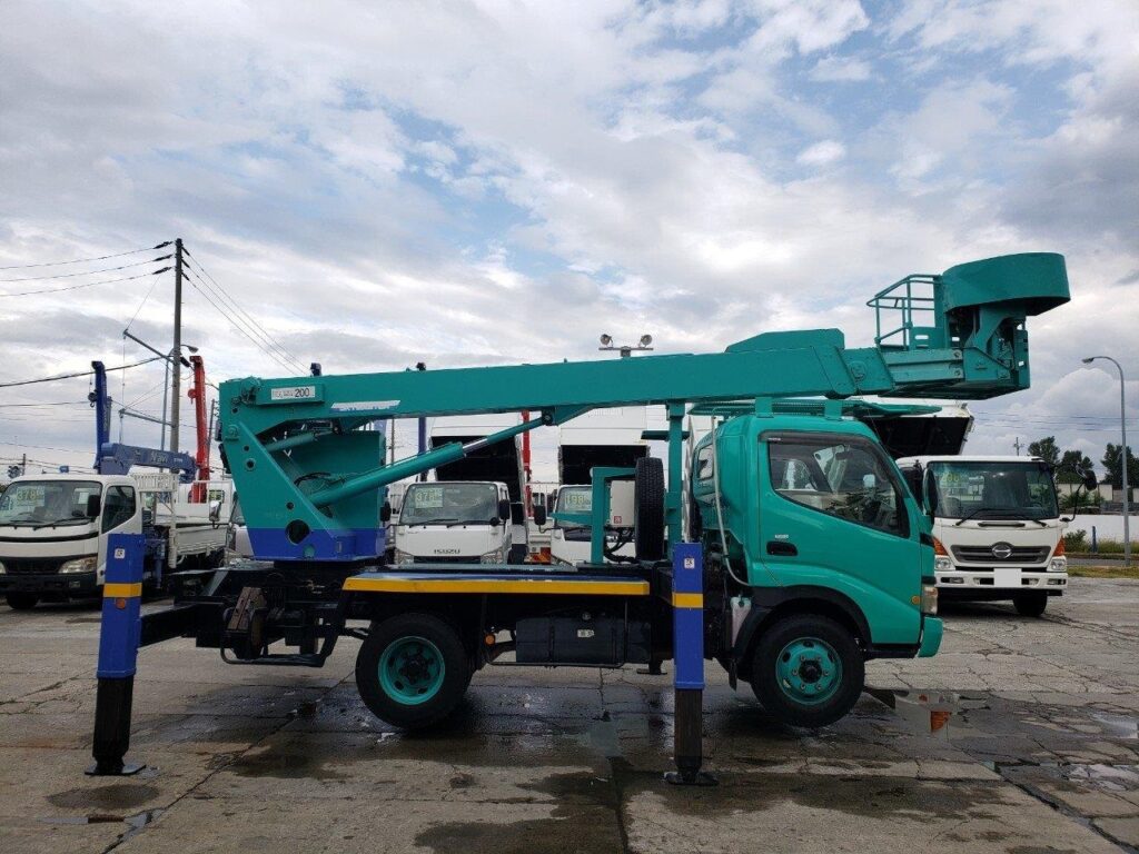平成19年　日野　デュトロ　16ｍ高所作業車　スチールバケット（車検2年付）