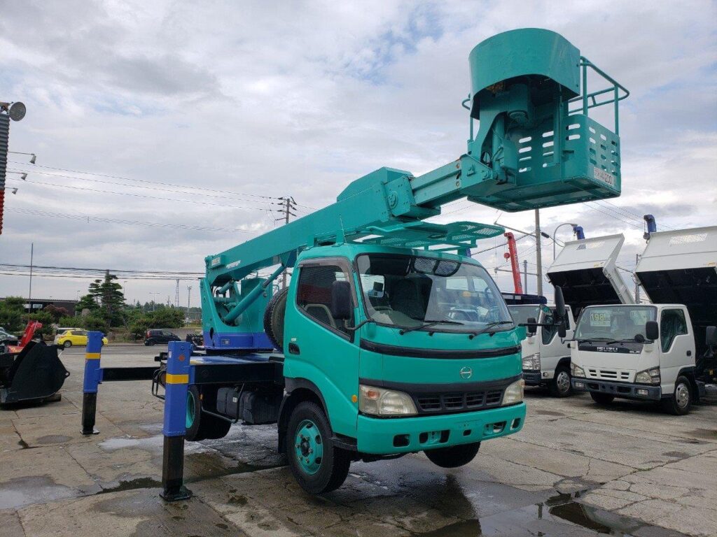 平成19年　日野　デュトロ　16ｍ高所作業車　スチールバケット（車検2年付）