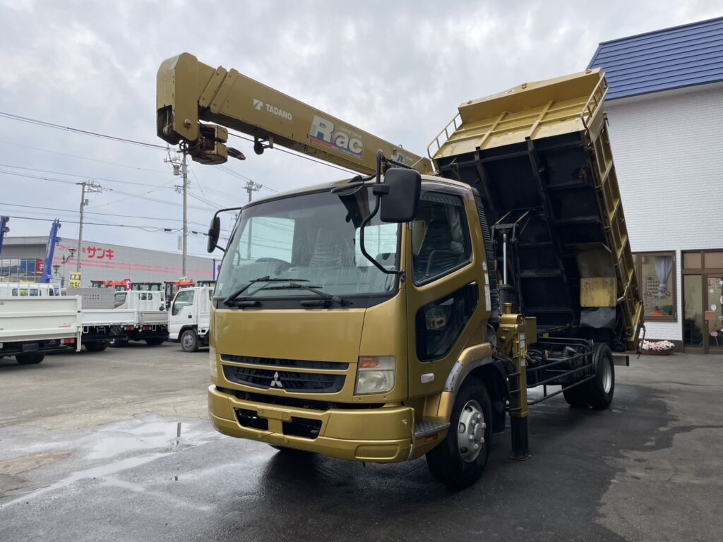 平成19年　ファイター3.7トン3段クレーン深ダンプ　ラジコン　検令和8年6月　走行4.5万キロ