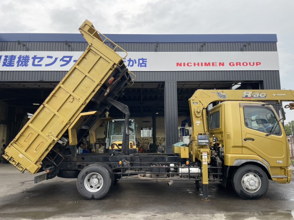 平成19年　ファイター3.7トン3段クレーン深ダンプ　ラジコン　検令和8年6月　走行4.5万キロ