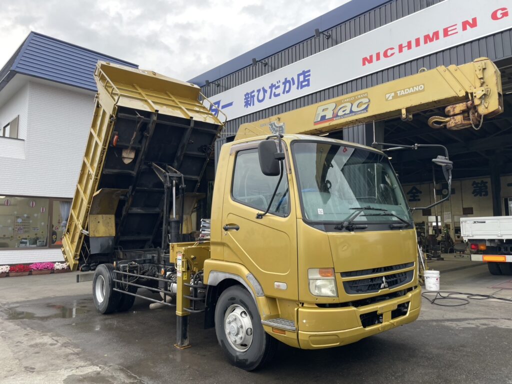 平成19年　ファイター3.7トン3段クレーン深ダンプ　ラジコン　検令和8年6月　走行4.5万キロ