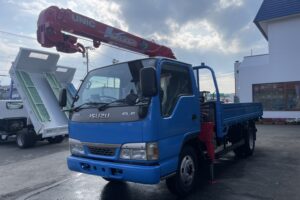 平成15年　エルフ２トン３段クレーンロング　全塗装済み　車検１年付　フル装備