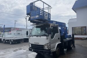 平成26年　エルフ12M高所作業車　スチールバケット　車検2年付