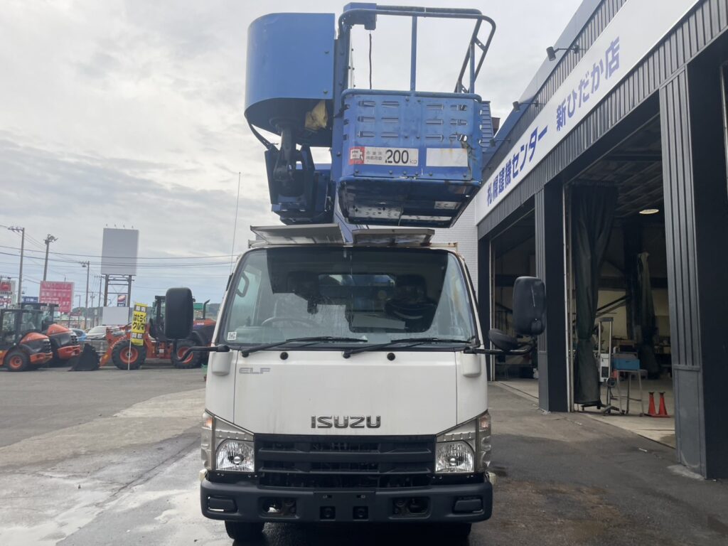 平成26年　エルフ12M高所作業車　スチールバケット　車検2年付