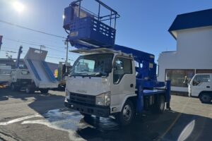 平成26年　エルフ12M高所作業車　スチールバケット　車検2年付