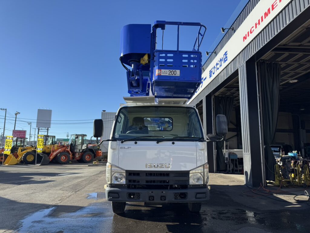 平成26年　エルフ12M高所作業車　スチールバケット　車検2年付