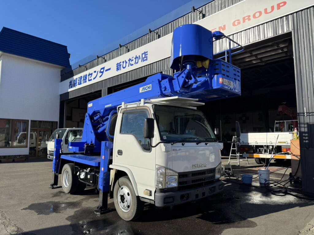 平成26年　エルフ12M高所作業車　スチールバケット　車検2年付