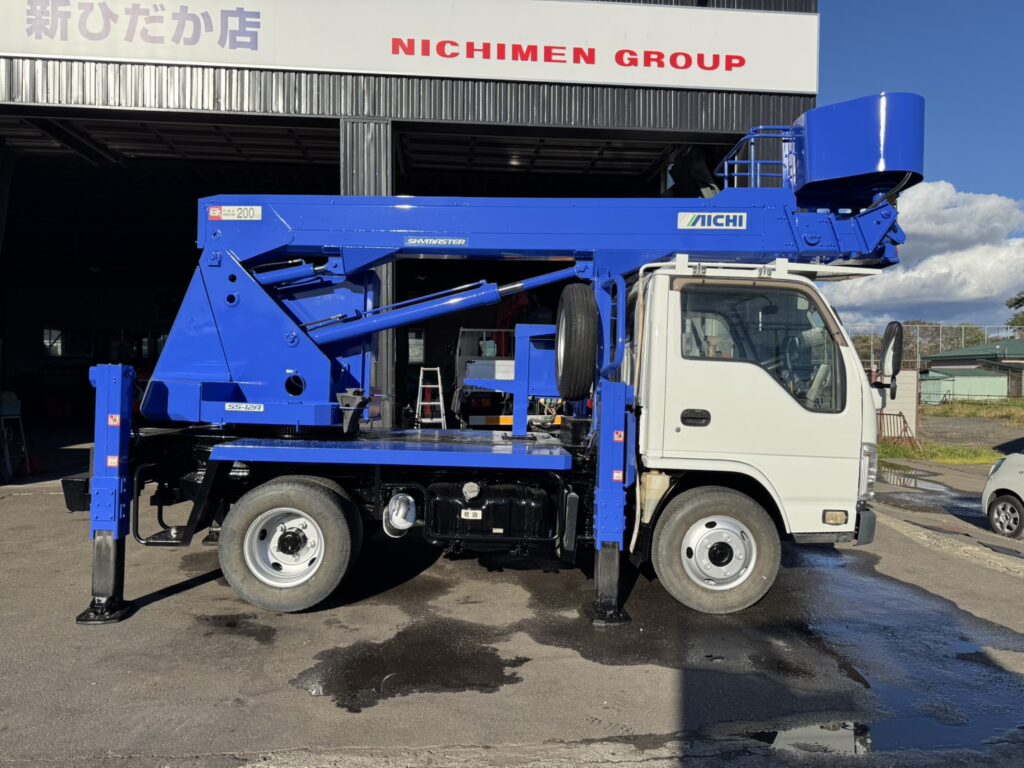 平成26年　エルフ12M高所作業車　スチールバケット　車検2年付