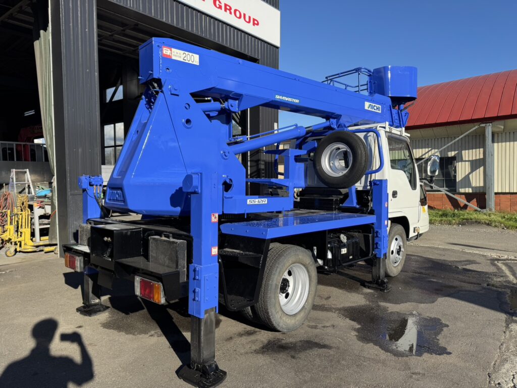 平成26年　エルフ12M高所作業車　スチールバケット　車検2年付