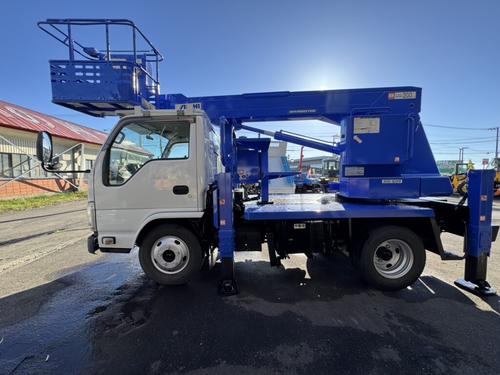 平成26年　エルフ12M高所作業車　スチールバケット　車検2年付