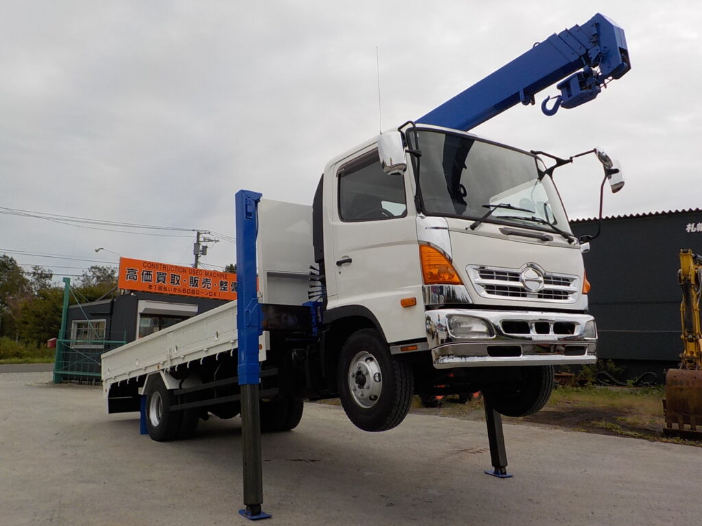 平成23年　レンジャー 4ｔ4段クレーンロングジャッキ　★ラジコン★フックイン★車検令和8年8月★