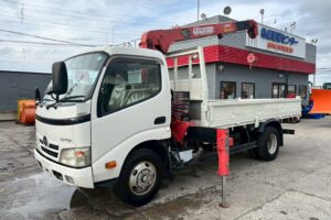 平成23年　デュトロ 2t3段クレーン　RC付（車検1年付）