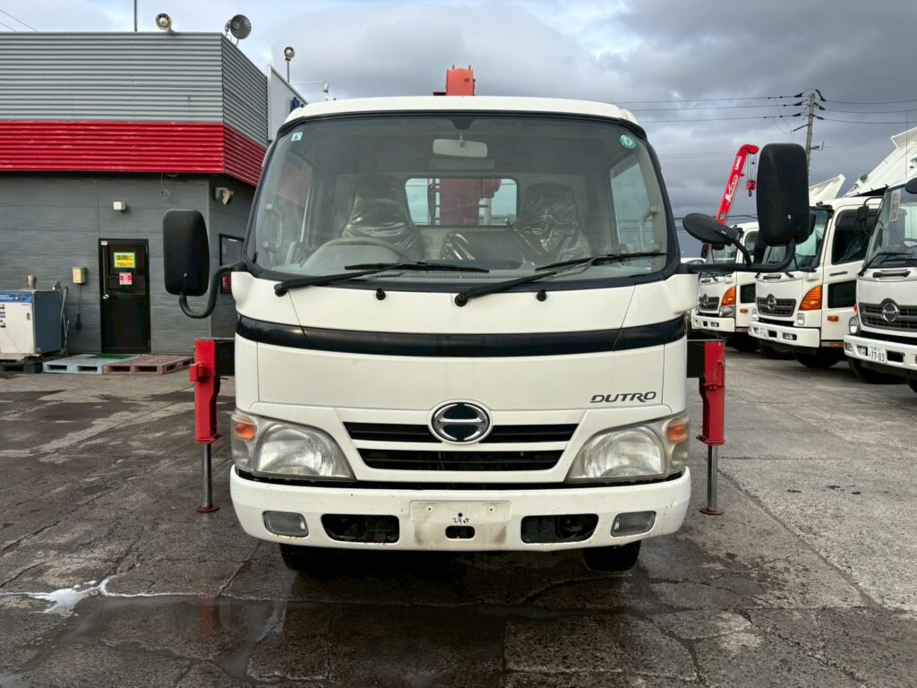 平成２３年　日野　デュトロ　２トン３段クレーン　フックイン・ラジコン付（車検1年付）