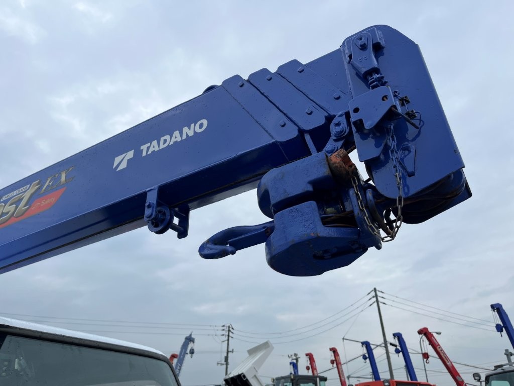 平成24年　三菱　キャンター　２トン４段クレーンロング　フックイン・ラジコン・バックモニター（車検令和8年10月）