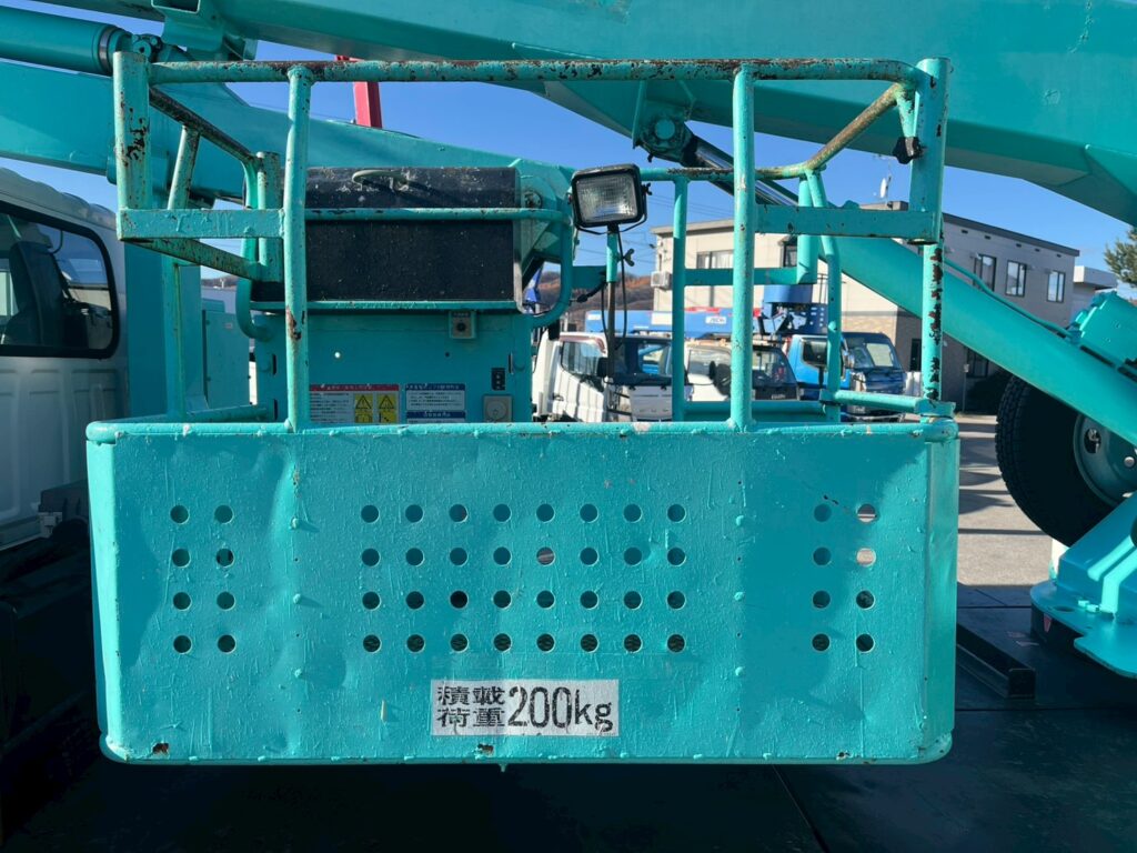 平成21年式　エルフ15.7m屈伸式ブーム高所作業車　スチールバケット