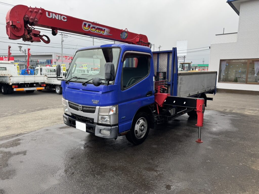 平成25年　アトラス3トン4段クレーンロング ラジコン アルミアオリ 車検令和8年6月