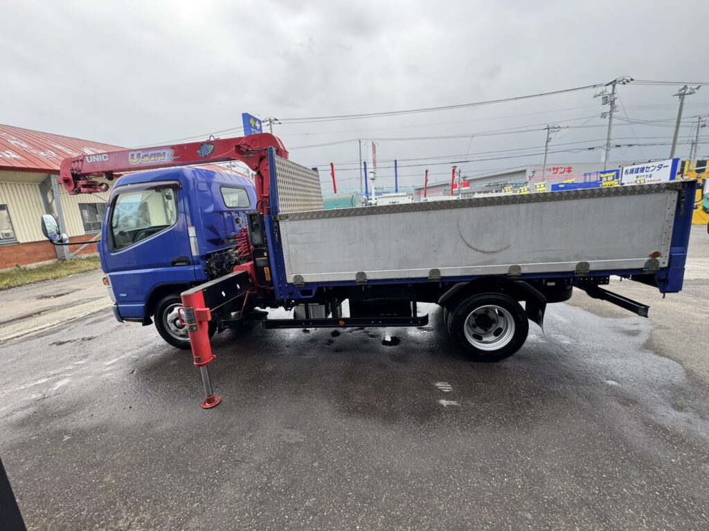 平成25年　アトラス3トン4段クレーンロング ラジコン アルミアオリ 車検令和8年6月