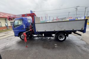 サムネイル: 平成25年　アトラス3トン4段クレーンロング ラジコン アルミアオリ 車検令和8年6月