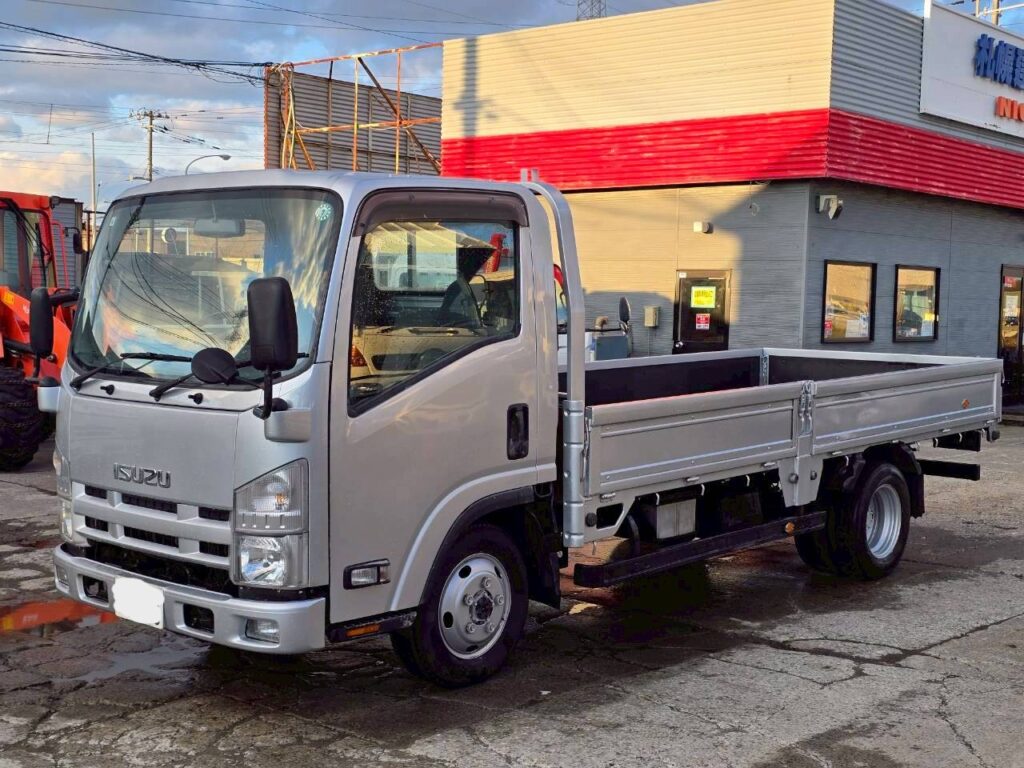 平成24年　いすゞ　エルフ　２トン平ロング　４WD・５方開き（車検令和８年４月）