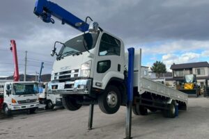 平成21年　いすゞ　フォワード　４トン４段クレーン　ロングジャッキ・フックイン・ラジコン付