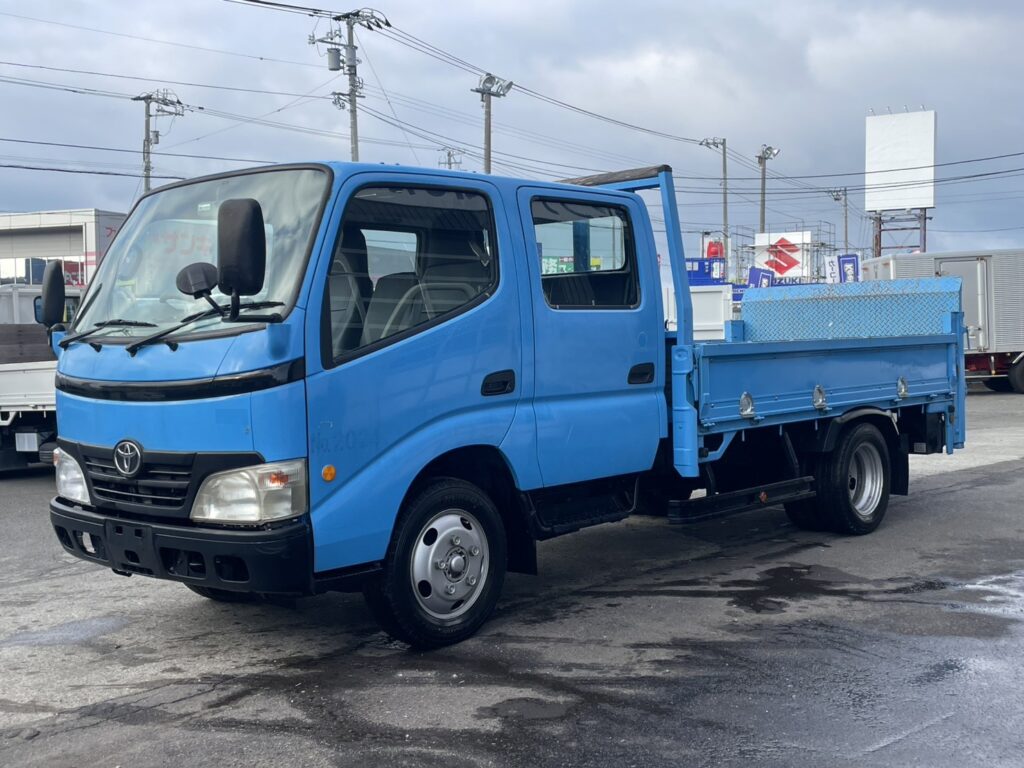 平成20年　ダイナ2トンWキャブ　ロング　垂直パワーゲート　車検1年付