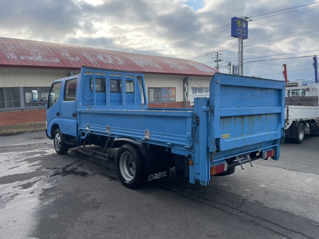平成20年　ダイナ2トンWキャブ　ロング　垂直パワーゲート　車検1年付
