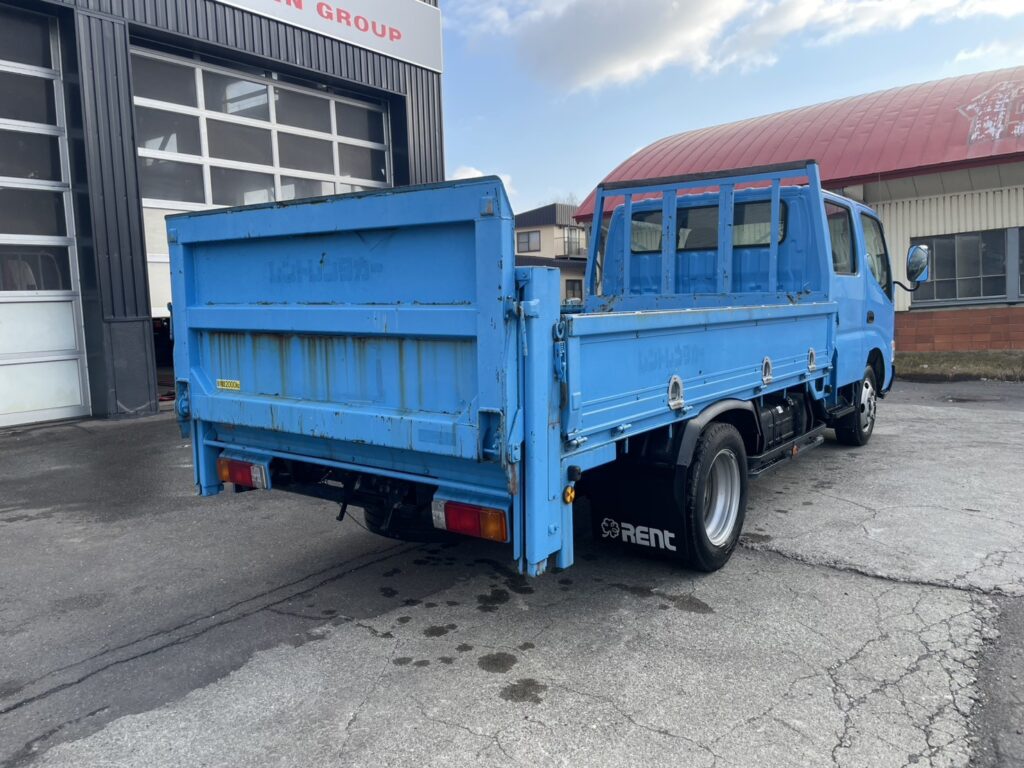 平成20年　ダイナ2トンWキャブ　ロング　垂直パワーゲート　車検1年付