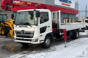 令和１年　日野　レンジャー　４トン４段クレーンロング　フックイン・ラジコン付（車検１年付）