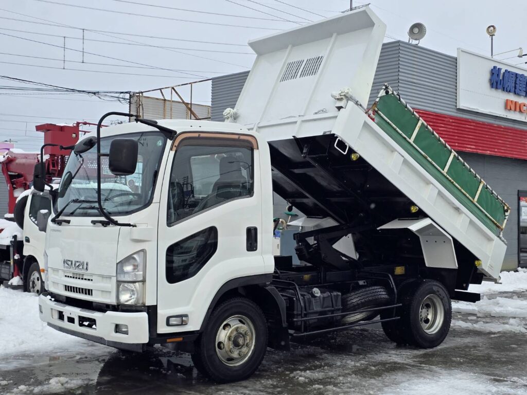 平成24年　いすゞ　フォワード　４トンダンプ　Ｌゲート・電動コボレーン付（車検１年付）