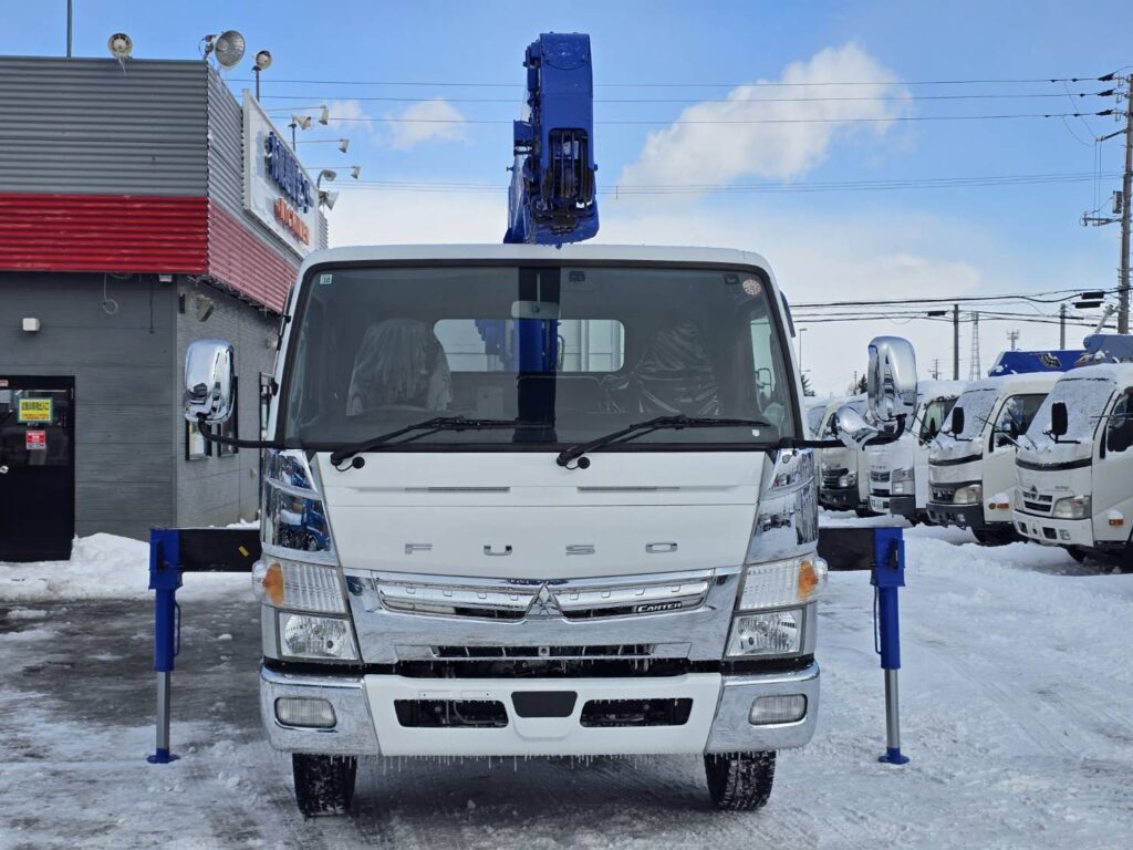 令和2年　三菱　キャンター　３トン4段クレーン　ワイド超ロング　フックイン・ラジコン・差し違い（車検1年付）