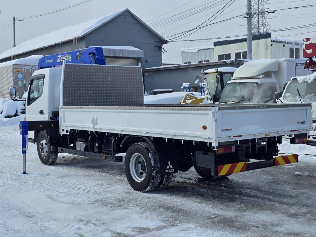 令和2年　三菱　キャンター　３トン4段クレーン　ワイド超ロング　フックイン・ラジコン・差し違い（車検1年付）