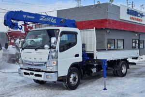 令和2年　三菱　キャンター　３トン4段クレーン　ワイド超ロング　フックイン・ラジコン・差し違い（車検1年付）