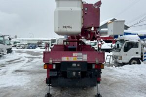 サムネイル: 平成19年　いすゞ　エルフ　9.9ｍ高所作業車　FRPバケット　★張り出し不要アウトリガー・後方格納★（車検2年付）