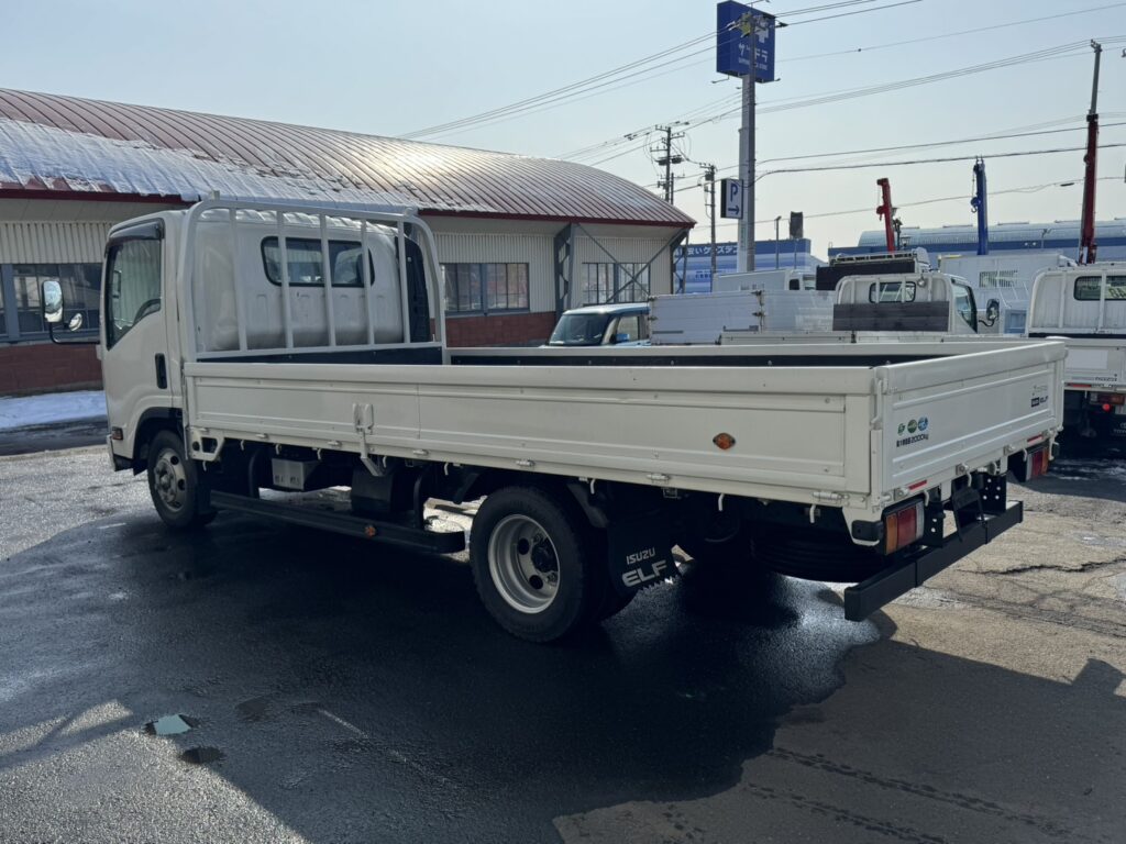 令和3年　エルフ2トン平ワイドロング　走行1.4万キロ　車検1年付