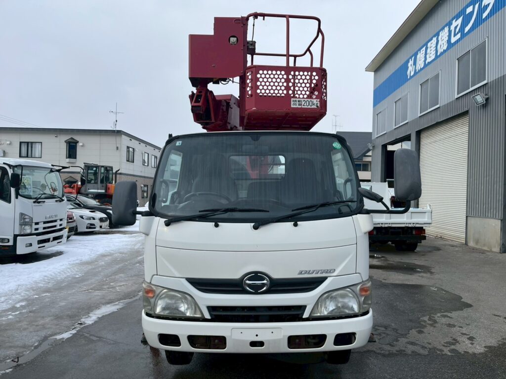 平成25年 　日野　デュトロ11.9m高所作業車スチールバケット (車検1年付）