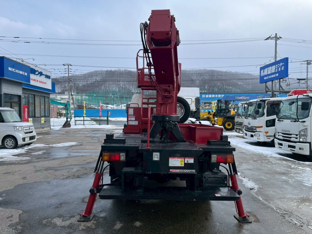 平成25年 　日野　デュトロ11.9m高所作業車スチールバケット (車検1年付）